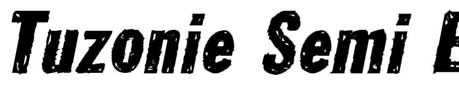 Tuzonie Semi Expd Italic Font Download Free
